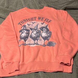 Women's Coral Graphic Crew Neck Sweater